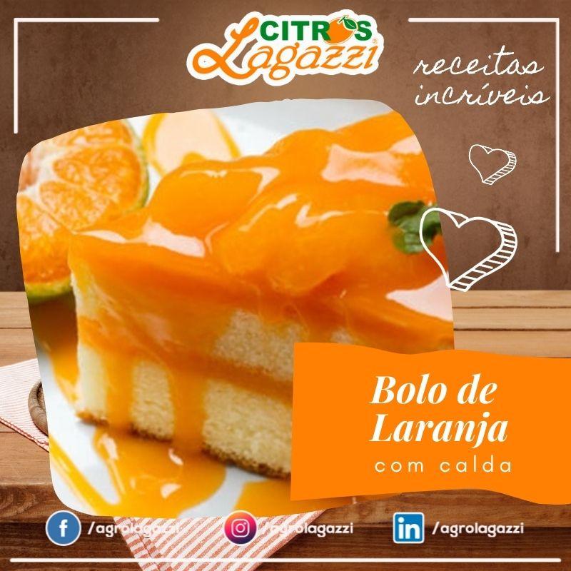 Receita de bolo de Laranja com Calda